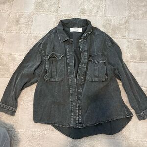 Women's Charcoal Denim Jacket